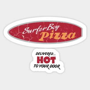 Surfer Boy Pizza Sticker